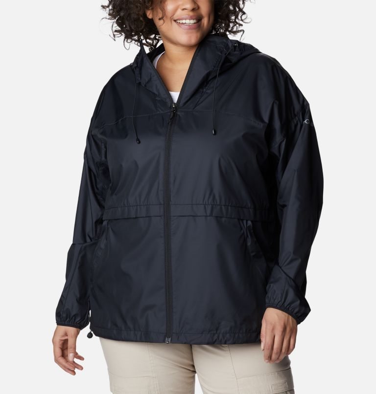 Columbia Alpine Chill Windbreaker Jakke Dame Svarte | Plus Size 19627H